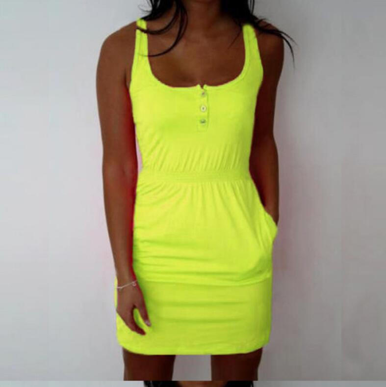 Fluorescent Beach Slim Dress