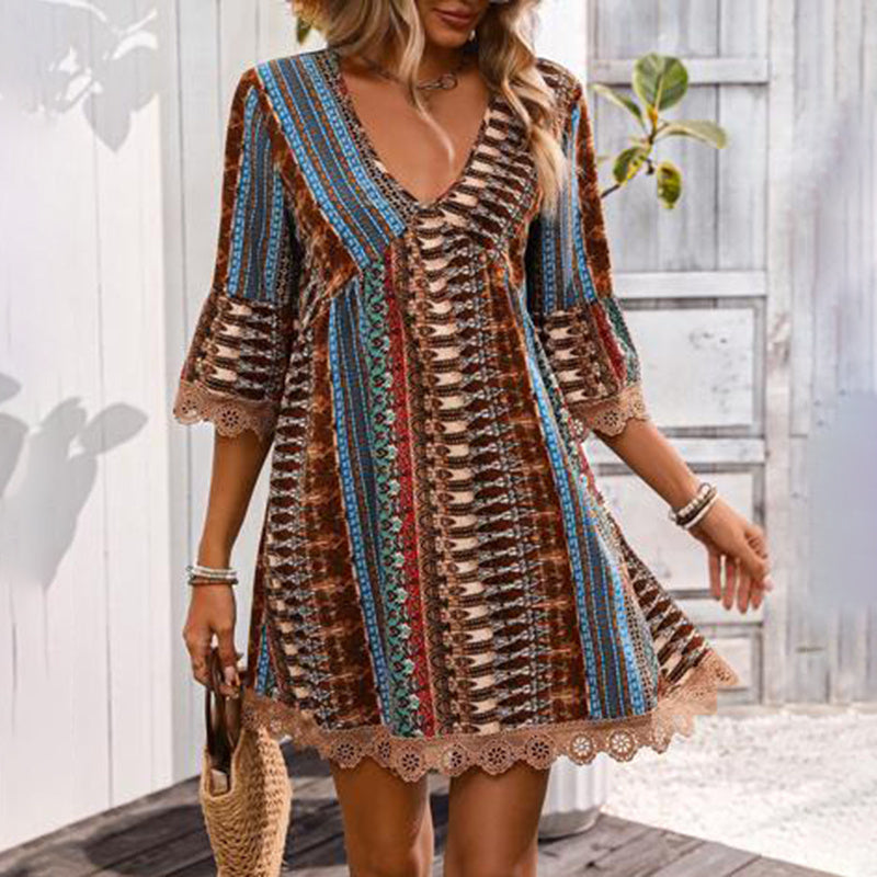Chic Casual Boho Shirt Dress - US Only