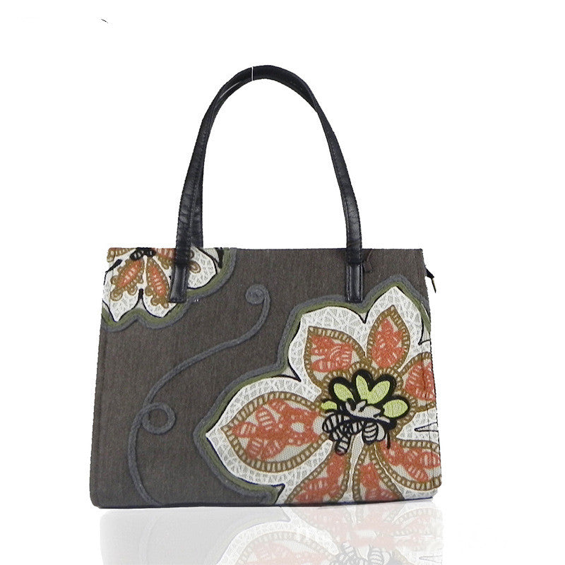 Embroidered Large-Capacity Handbag For Women