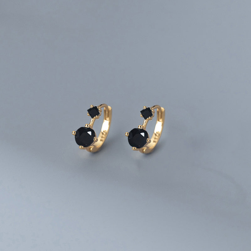Simple Temperament Commuter Diamond Hoop Earrings