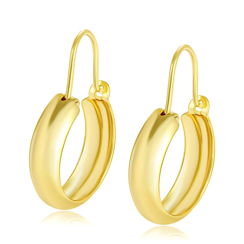 Women's Trendy Cool Gold Plated Hoop Earrings