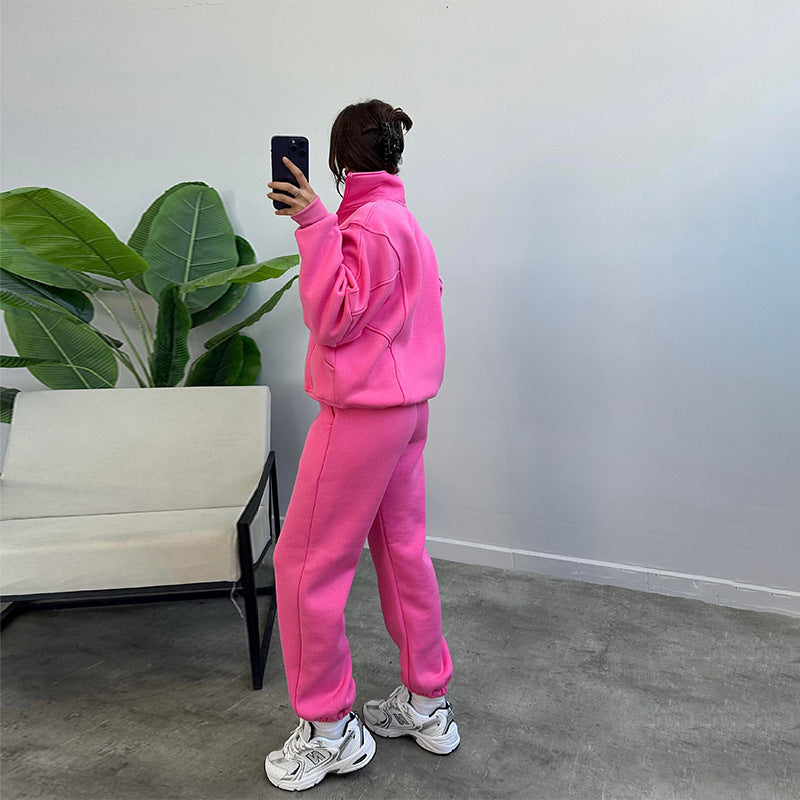 Stand-Up Collar Zipper Sports Outfit
