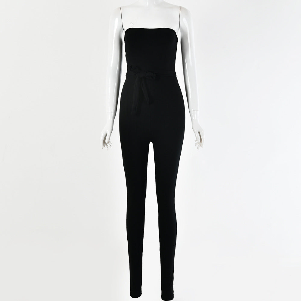 Pit Strip Jumpsuit Trousers for Women