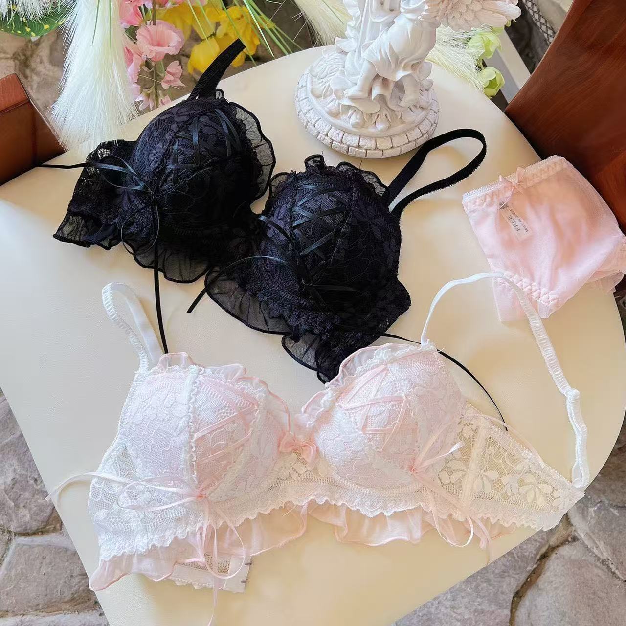 Japanese-style Lace Lingerie Set For Women