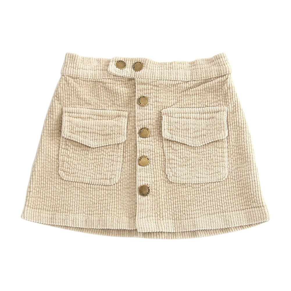 Short Corduroy Hip Skirt