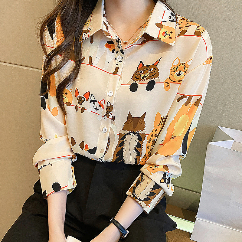 Long Sleeve Chiffon Women's Autumn Clothing Top