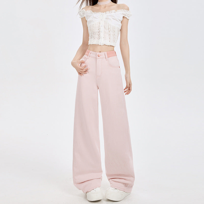 Youthful Wide-Leg Denim Trousers