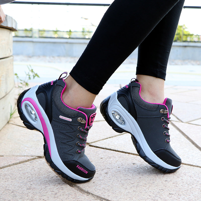 Women's Winter Sneakers -  Air-Cushion Design Platform Shoes