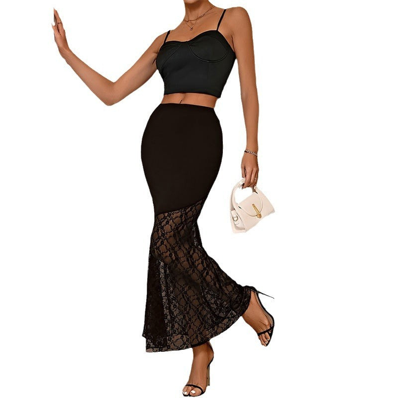 Lace Stitching High-Grade Skirt