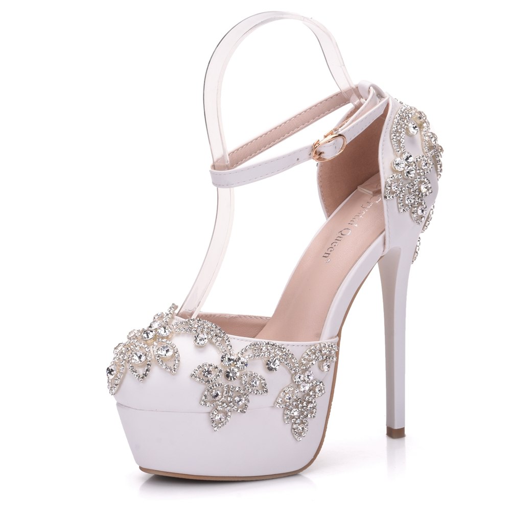 Rhinestone Beaded Tassel Chain High-Heel Sandals