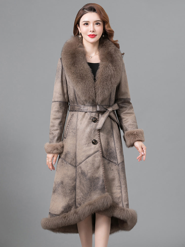 Real Fur Thickened Coat