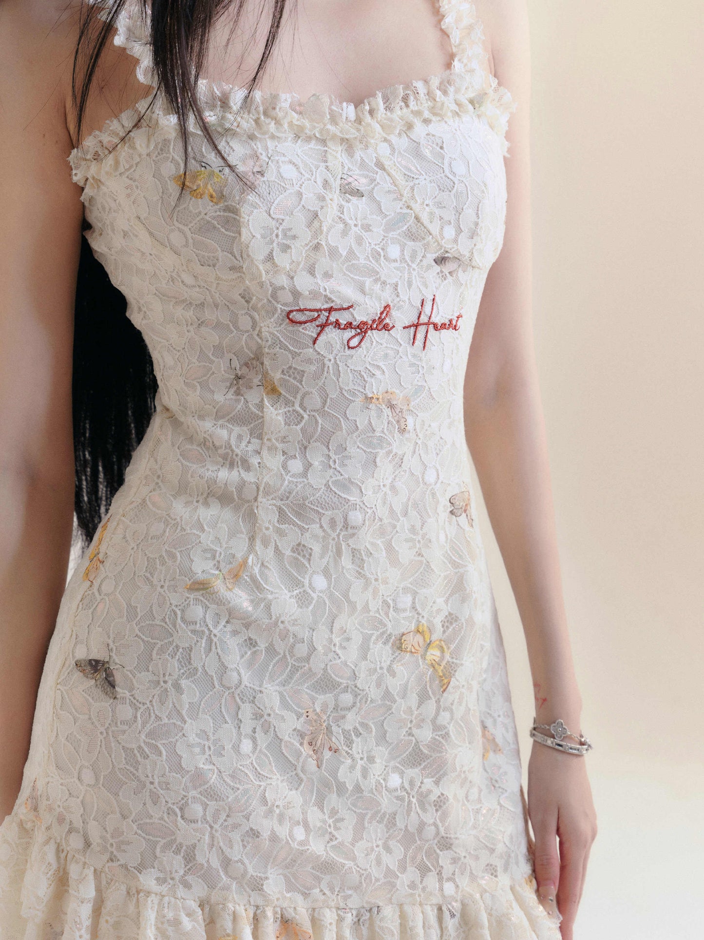 Slim Lace Embroidery Dress