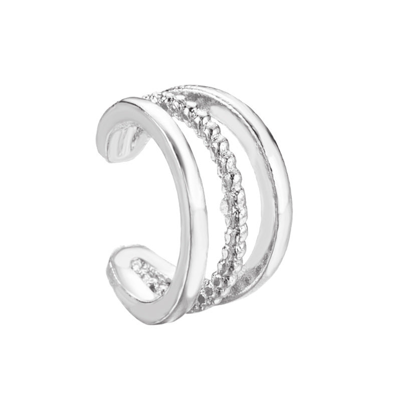Top quality 18K Gold Color Mosquito Coil Clip on Hoop Earrings Hot Sale C Shape Copper C Shape Cuff Earrings Ear Clip