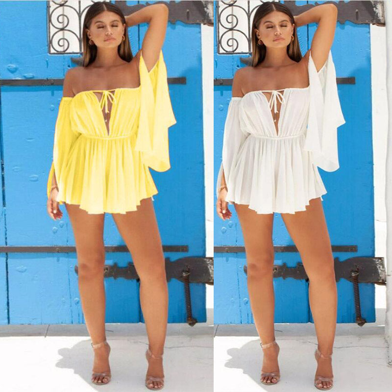 Tube-Top Casual High-Waist Mini Dress