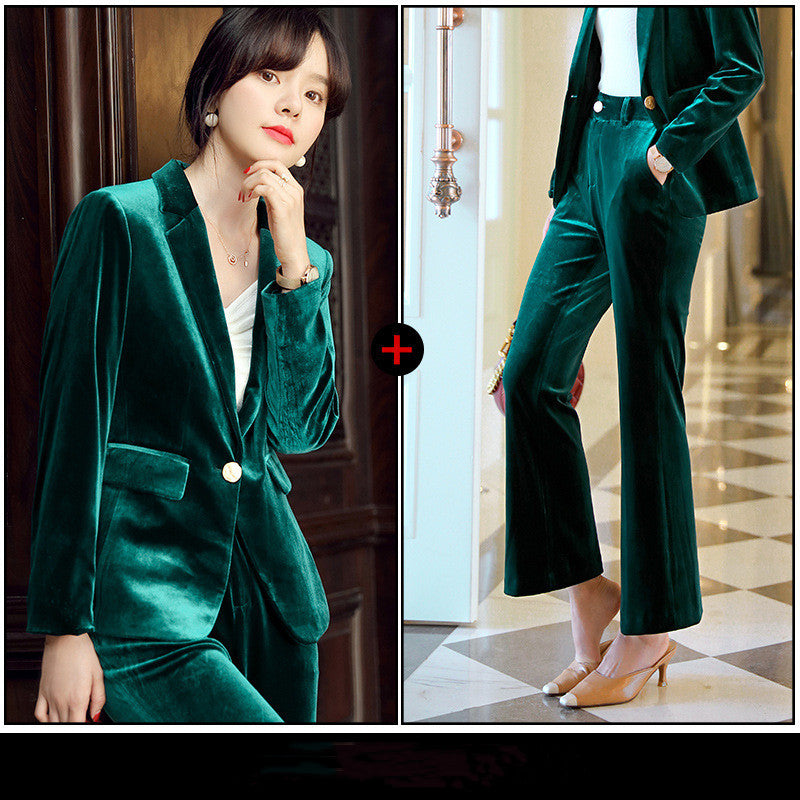 British Style Two-Piece Women's Suit - Jacket & Trousers