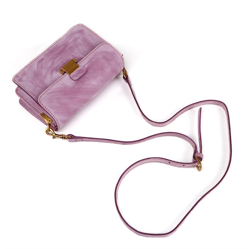 Foggy Wax Leather Handbag