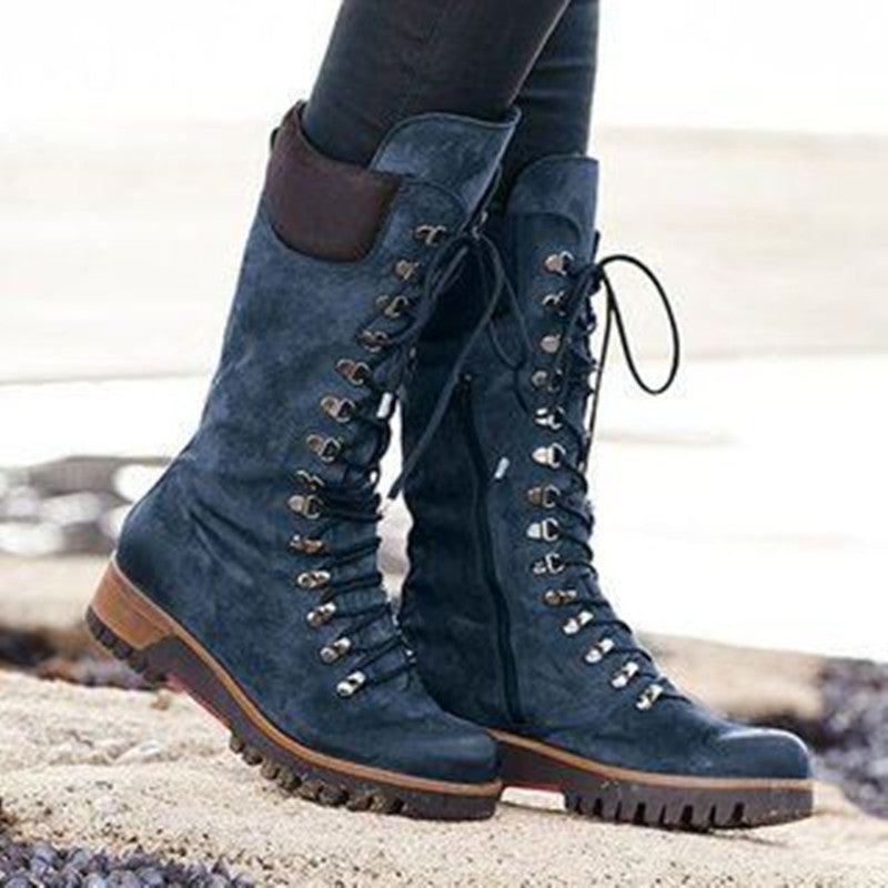 Lace-Up Vintage Platform Boots