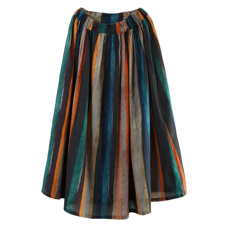 Large All-Match Loose Artistic Cotton & Linen Skirt