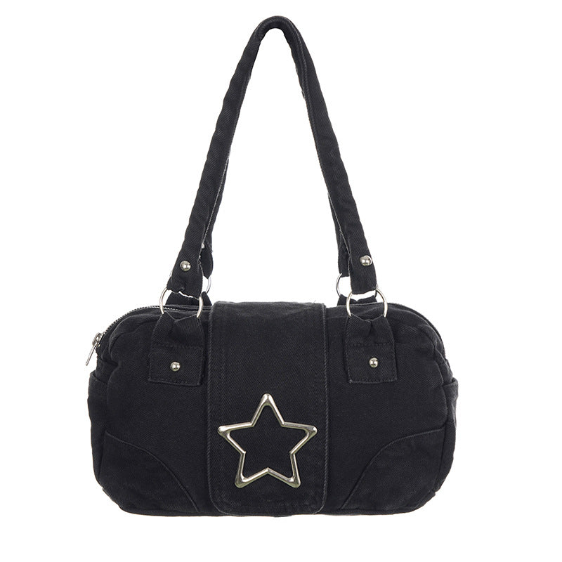 Stylish Good Texture Retro Denim Handbag For Women - American Style