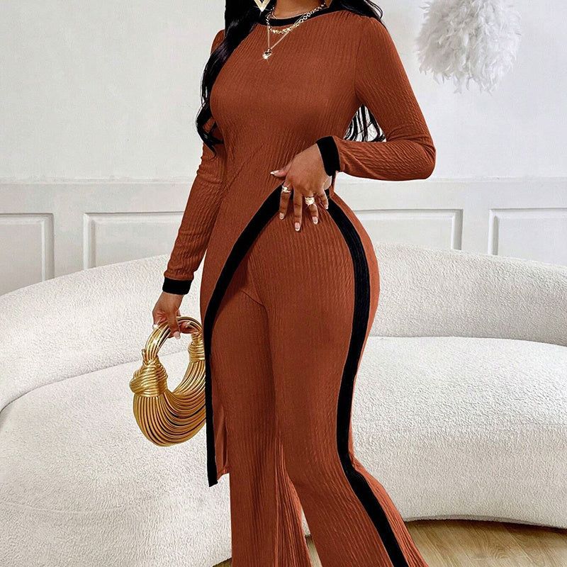 Women's 2-Piece Wide-Leg Pants Outfit - US Only