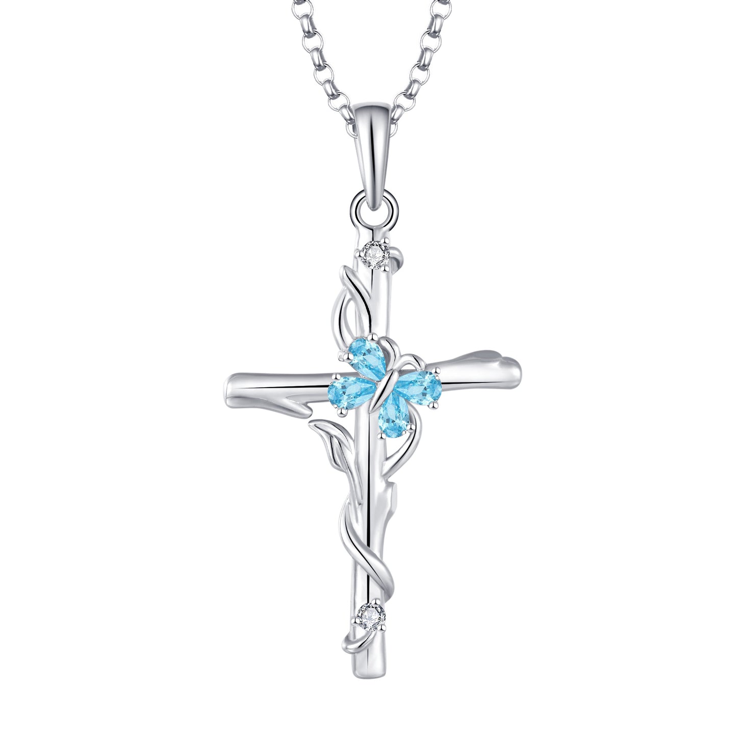 Sterling Silver Cross Necklace For Women