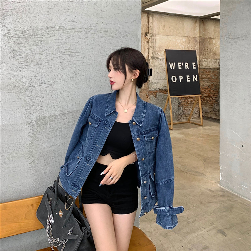 Cute Denim Cardigan Coat For Women