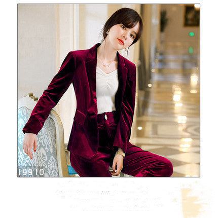 British Style Two-Piece Women's Suit - Jacket & Trousers