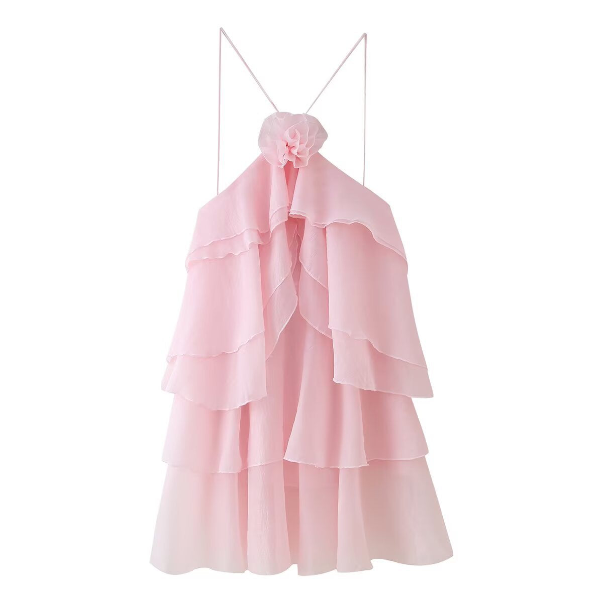 Layered Ruffles Short Dress