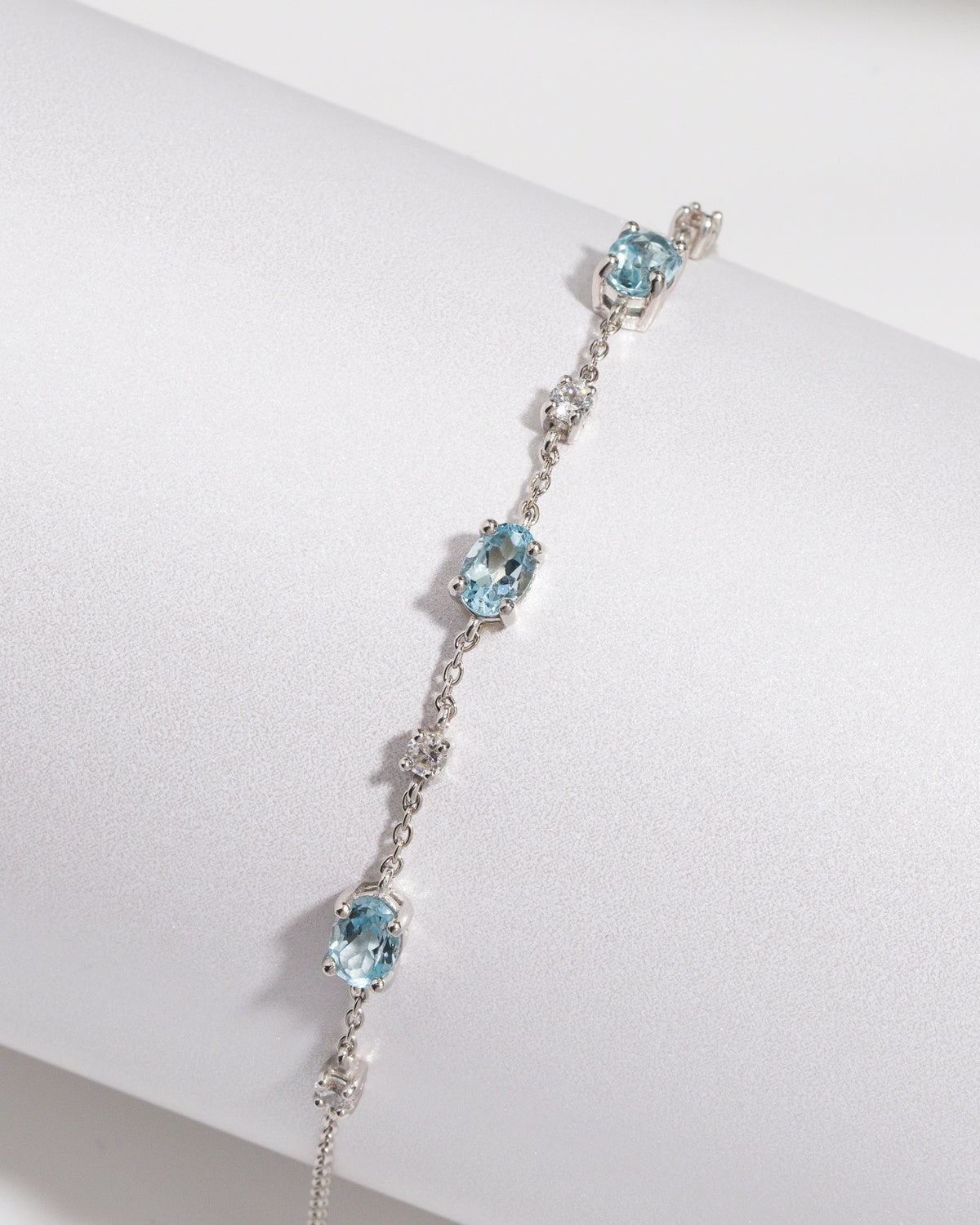 Blue Topaz Bracelet in Sterling Silver
