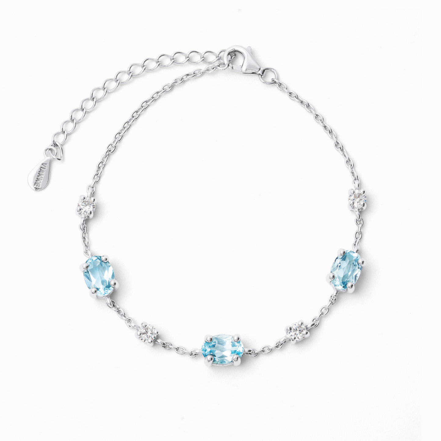 Blue Topaz Bracelet in Sterling Silver