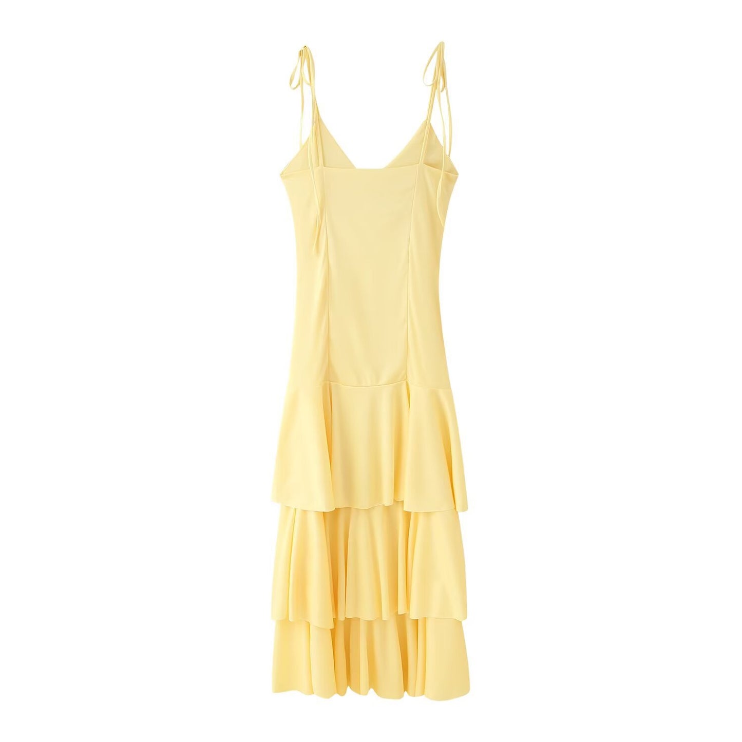 V-Neck Layered Sleeveless  Dress