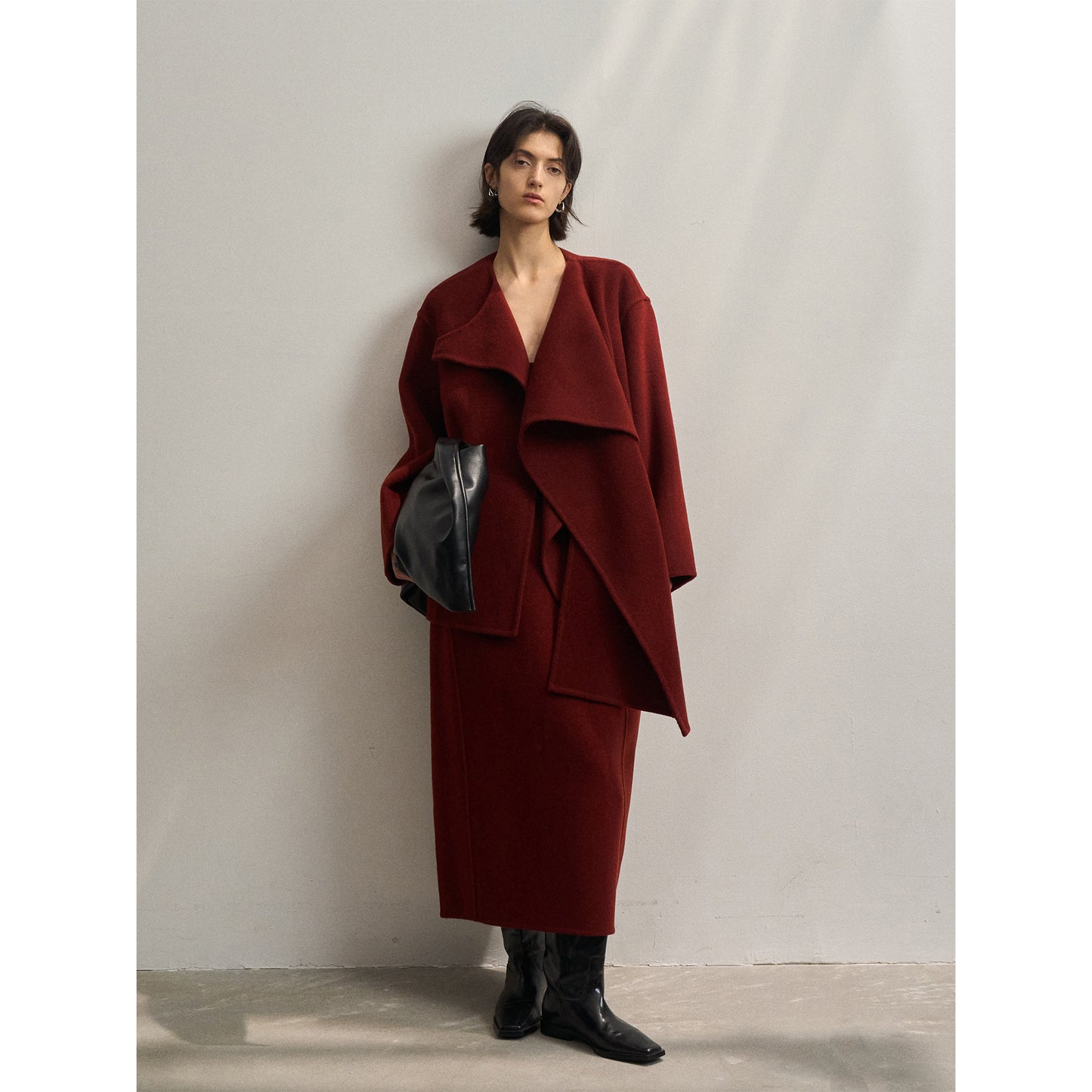 Large Scarf Woollen Shawl Coat