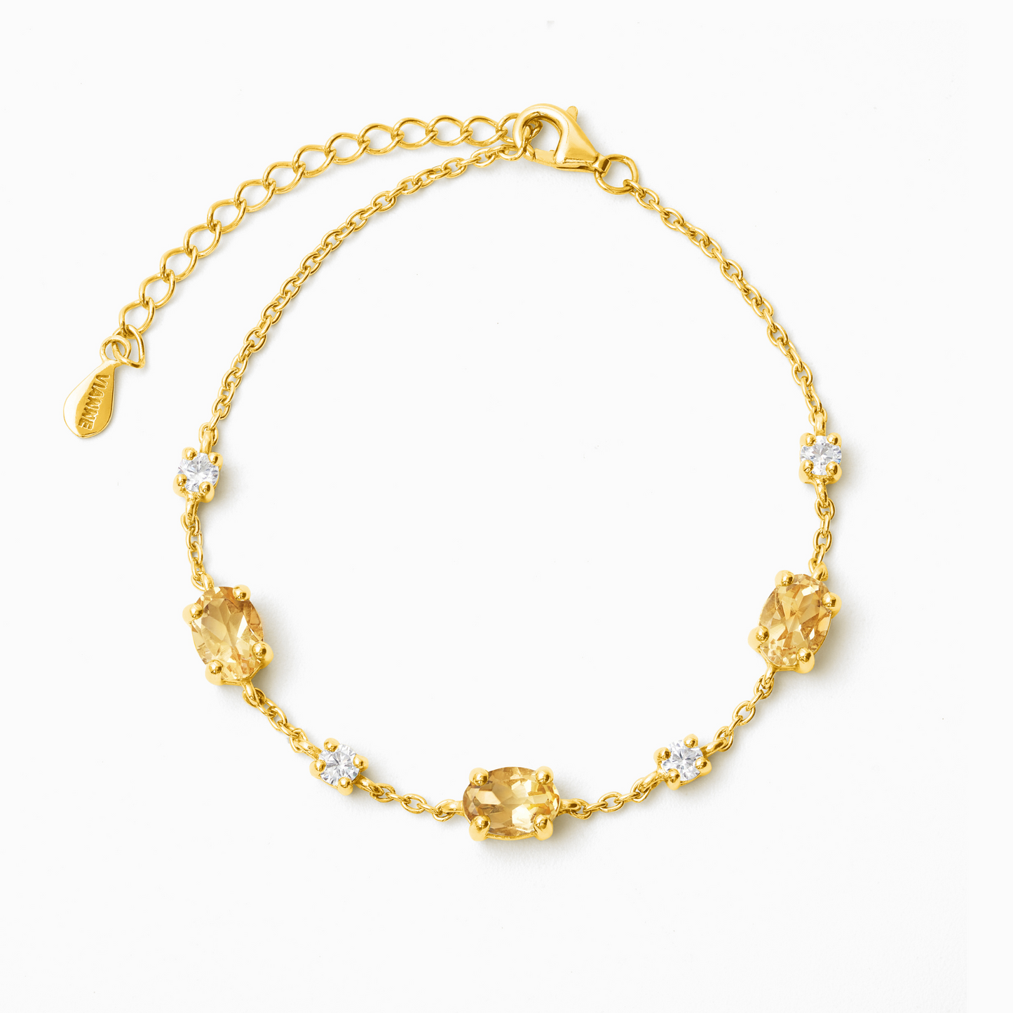 Citrine Bracelet in 18k Gold Vermeil