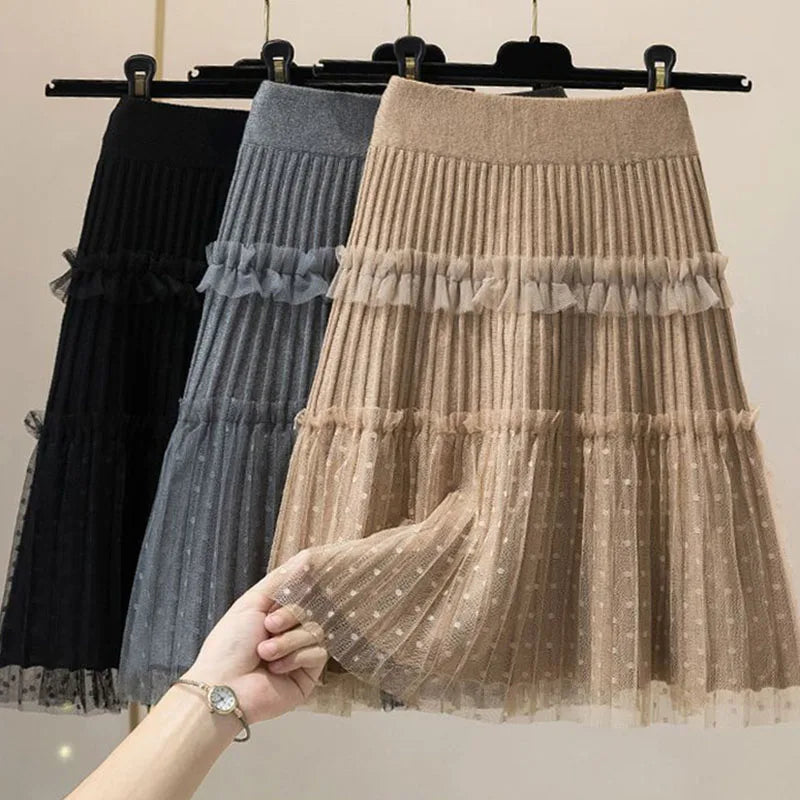 Tulle Patchwork Puffy Skirt