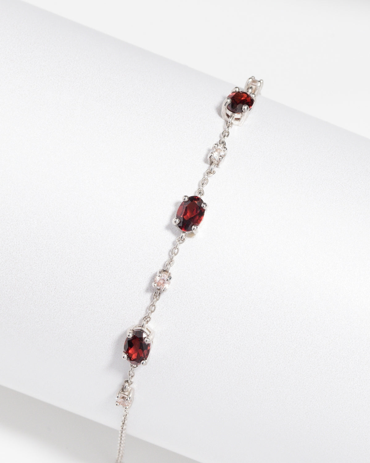 Essential Garnet Jewellery Set in Sterling Silver