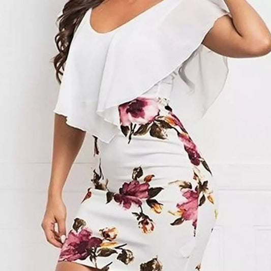 Two-Piece Gauze Bodycon Mini Dress