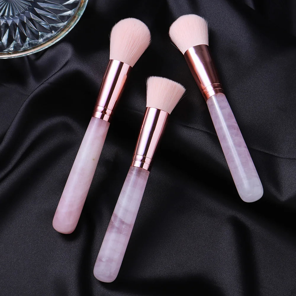 Natural Crystal Thin Face Powder Brush Set