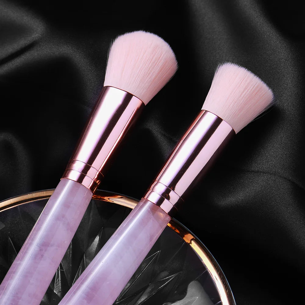 Natural Crystal Thin Face Powder Brush Set