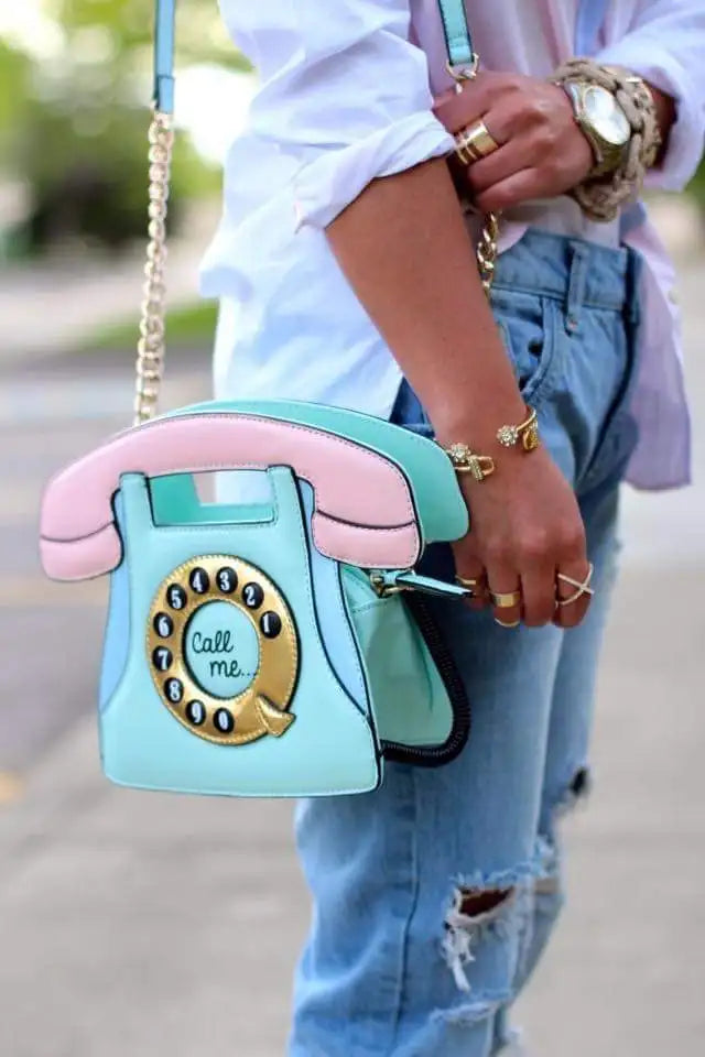 Novelty Phone Design Shoulder Crossbody Women's Handbag