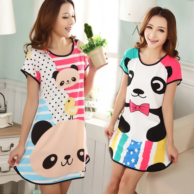 O-Neck Cute Cartoon Women's Sleepwear