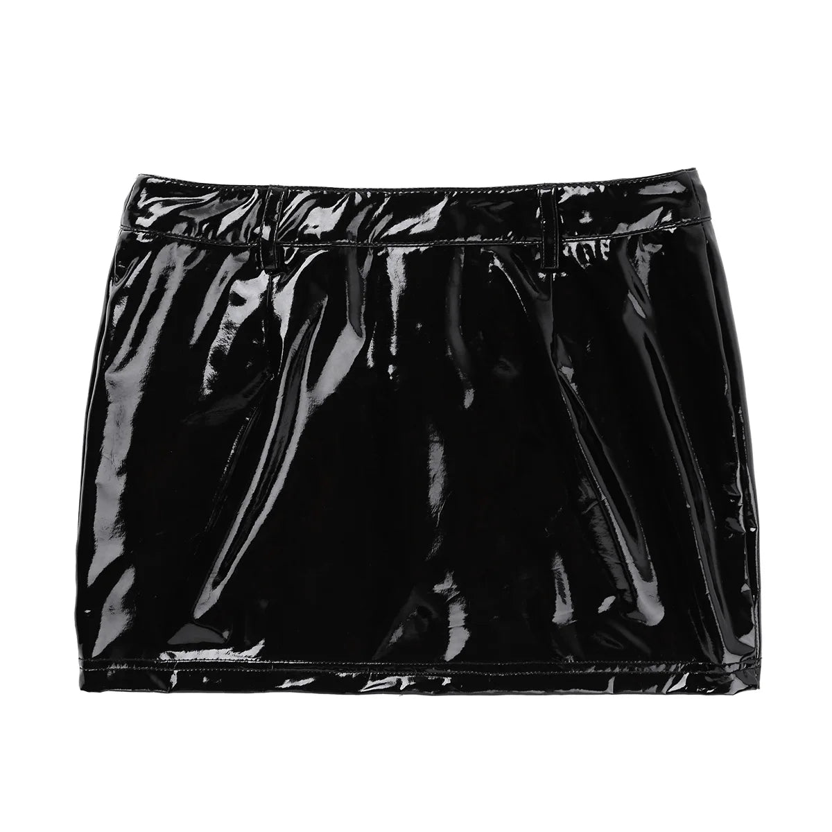 Faux Leather Bodycon Zipper Mini Skirt