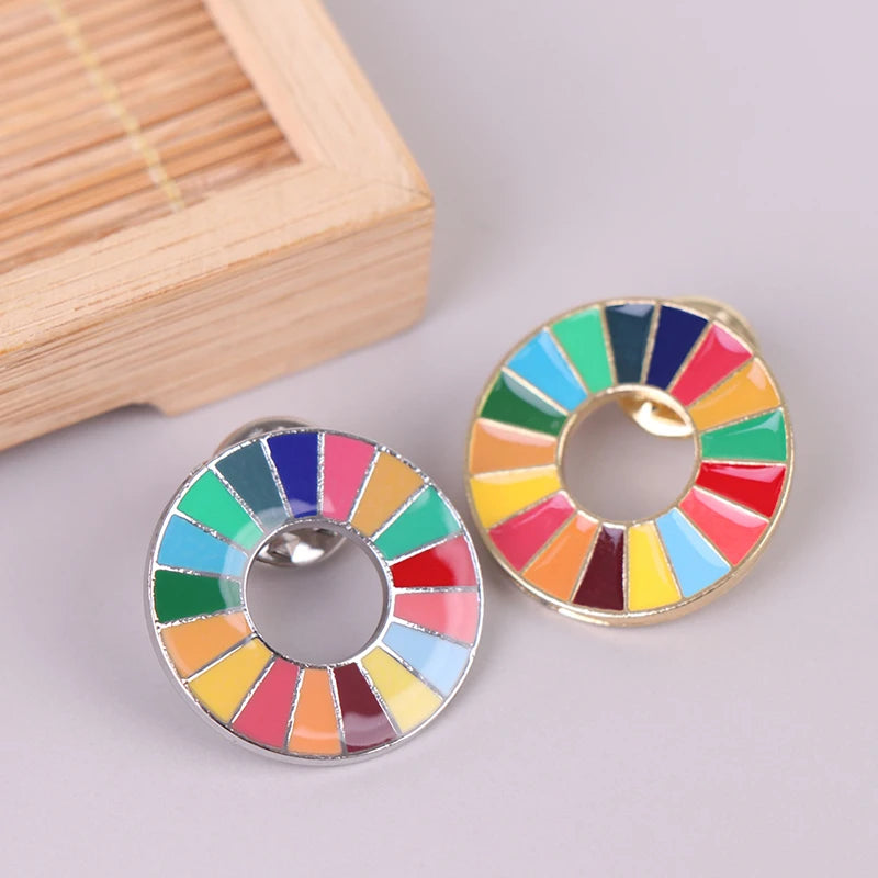 Metal 17 Colours Sustainable Development Goals Brooch