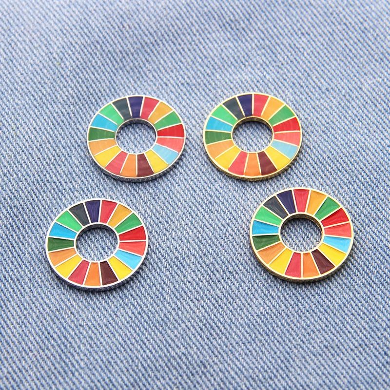 Metal 17 Colours Sustainable Development Goals Brooch