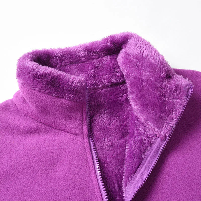 Thick Winter Outdoor Thermal Coral Velvet Jacket For Women