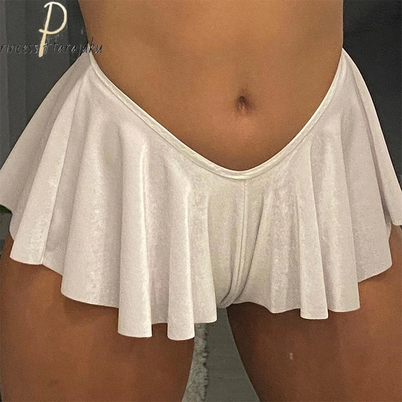 Loose Low-Waist Short Dancing Skirt