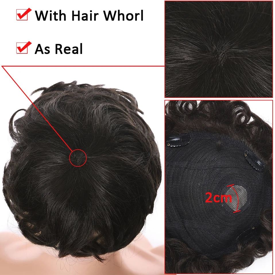 Curly Natural Indian Hair Toppers For Women