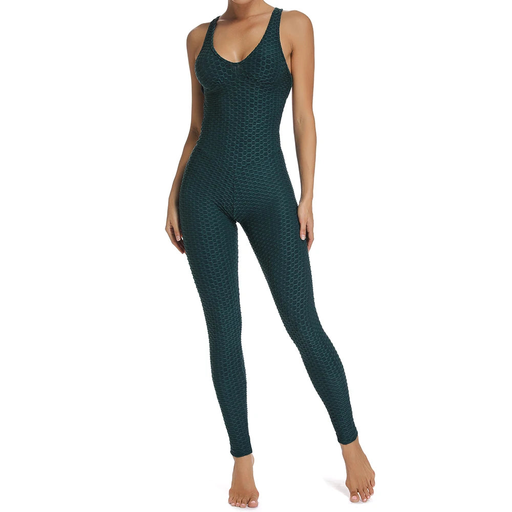 Open-Back Fitness Jumpsuit