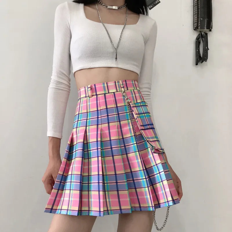 Short Rainbow Mini Skirt