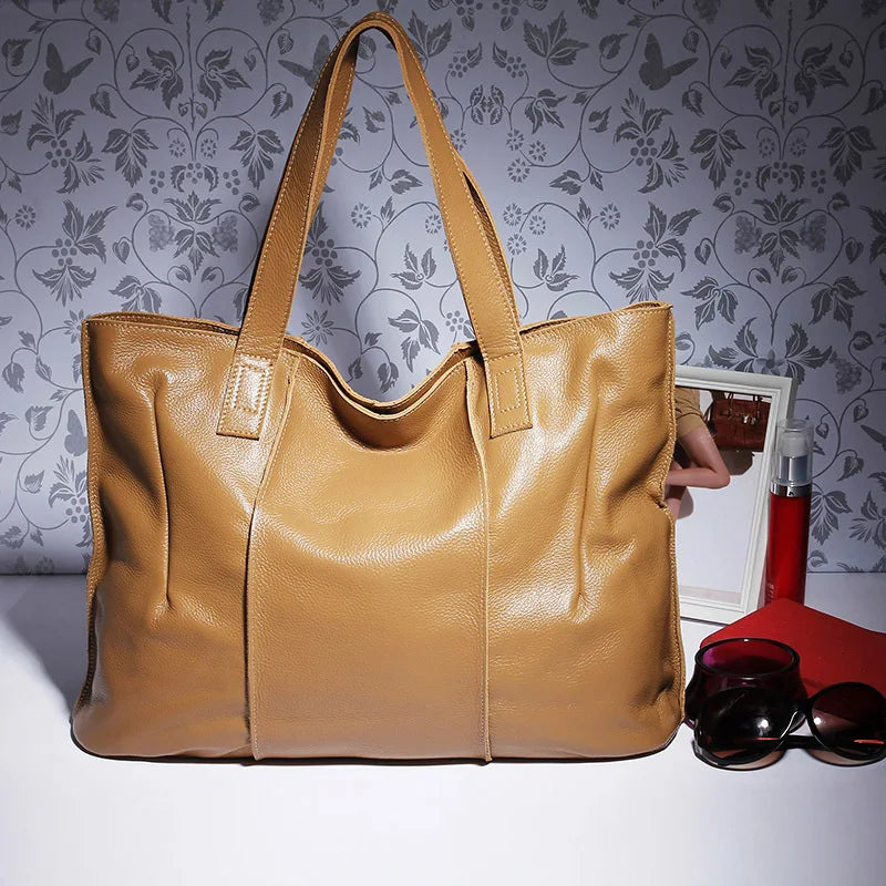 Genuine Leather Handbag - Famous Brand