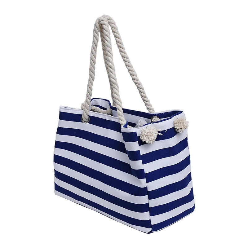 Striped Shopping Handbag - New Fashion